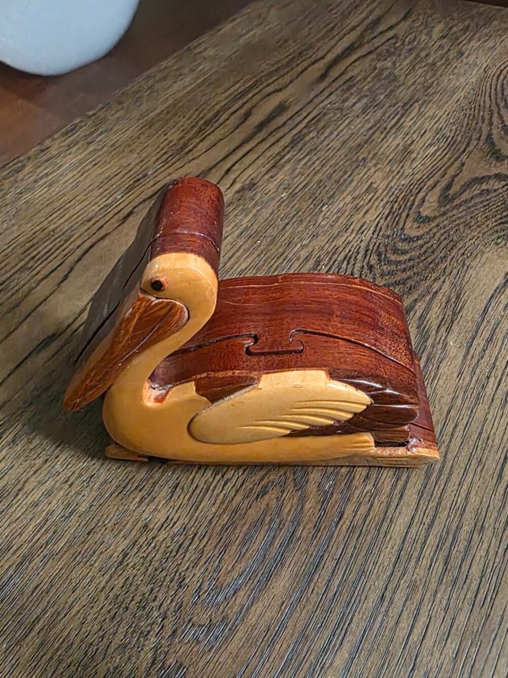 Hand crafted 3D Wood Art PELICAN Puzzle Wooden Box Bird  This handcrafted 3D woo